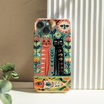受注生産 iPhoneケース 縦長トーテムのサイケ民芸｜フォークアート PSYF041A