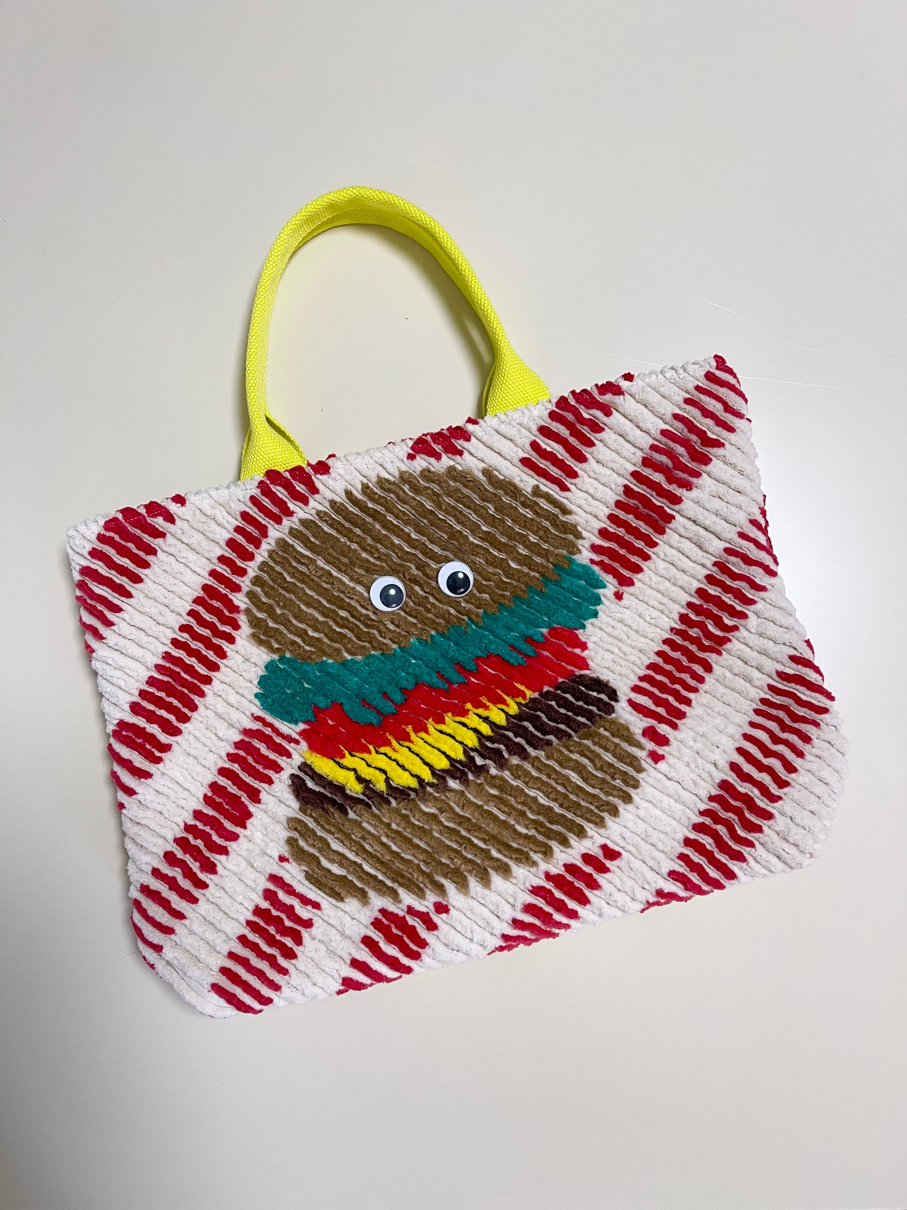 ハンドメイド】スラッシュキルト トートバッグ ハンバーガー 