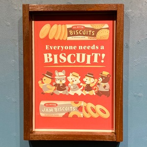 【aya(OCTOPUS CARGO)】額装プリントイラスト「BISCUITS」