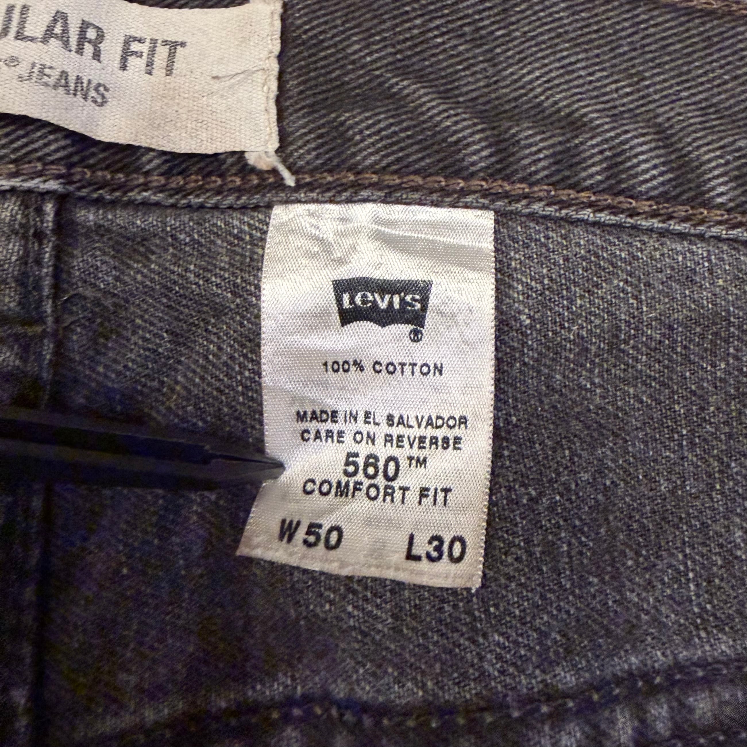 00s levi's 560 デニム ワイド 極太 アメカジ Y2K 海外 ストリート 黒
