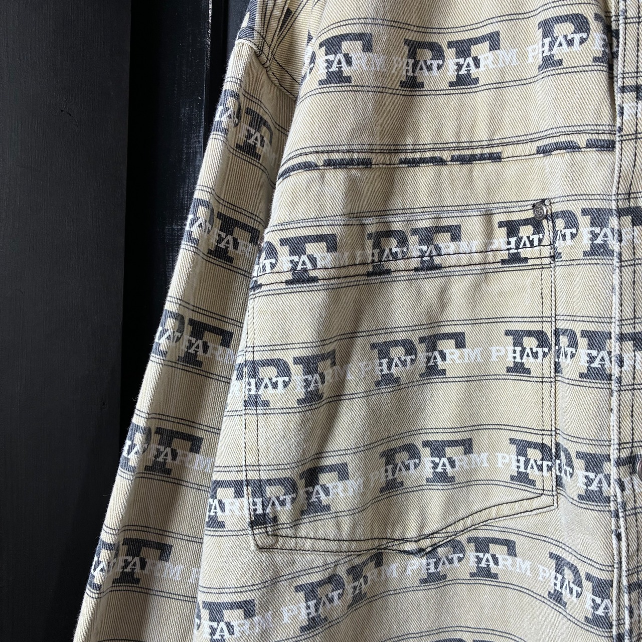 PHAT FARM 総柄カバーオール ジャケット ファットファーム ベージュ XXL