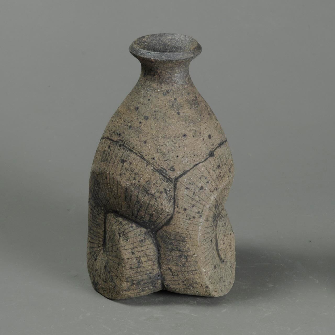 炻器 象嵌徳利 焼き締め Sake bottle 8-3 | 陶芸家 竹内真吾