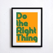 Do the Right Thing アートポスター｜ミニマル モダン 文字デザイン インテリア 装飾  A3ポスター