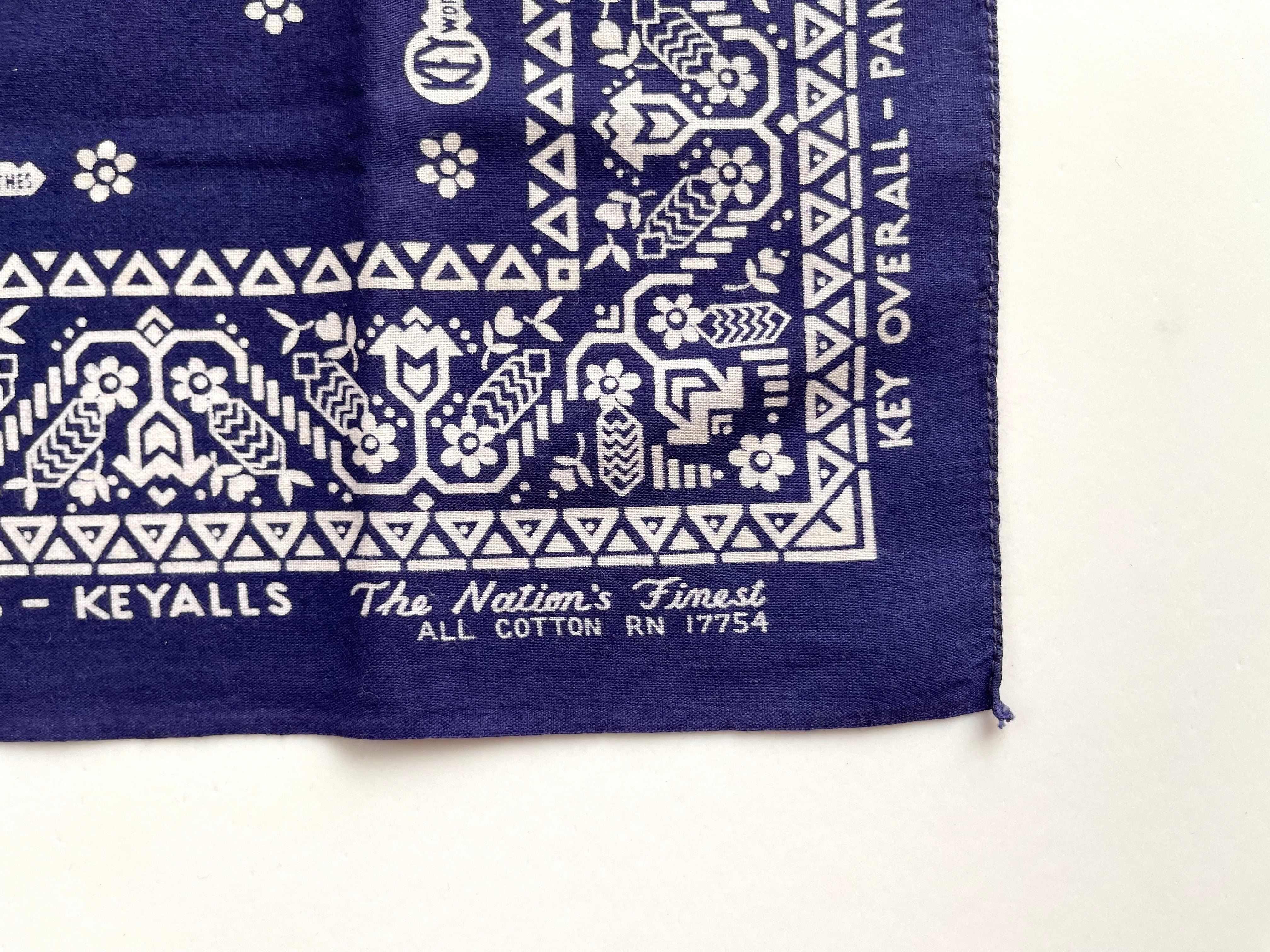 希少 NOS 80s スカル vintage バンダナ ビンテージ USA製