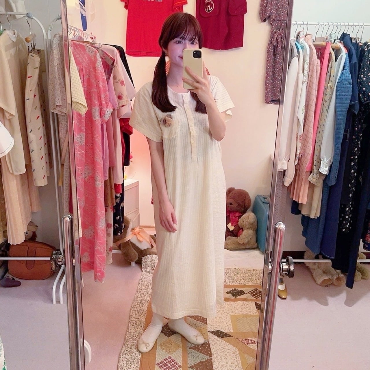 flower pocket neglige one-piece