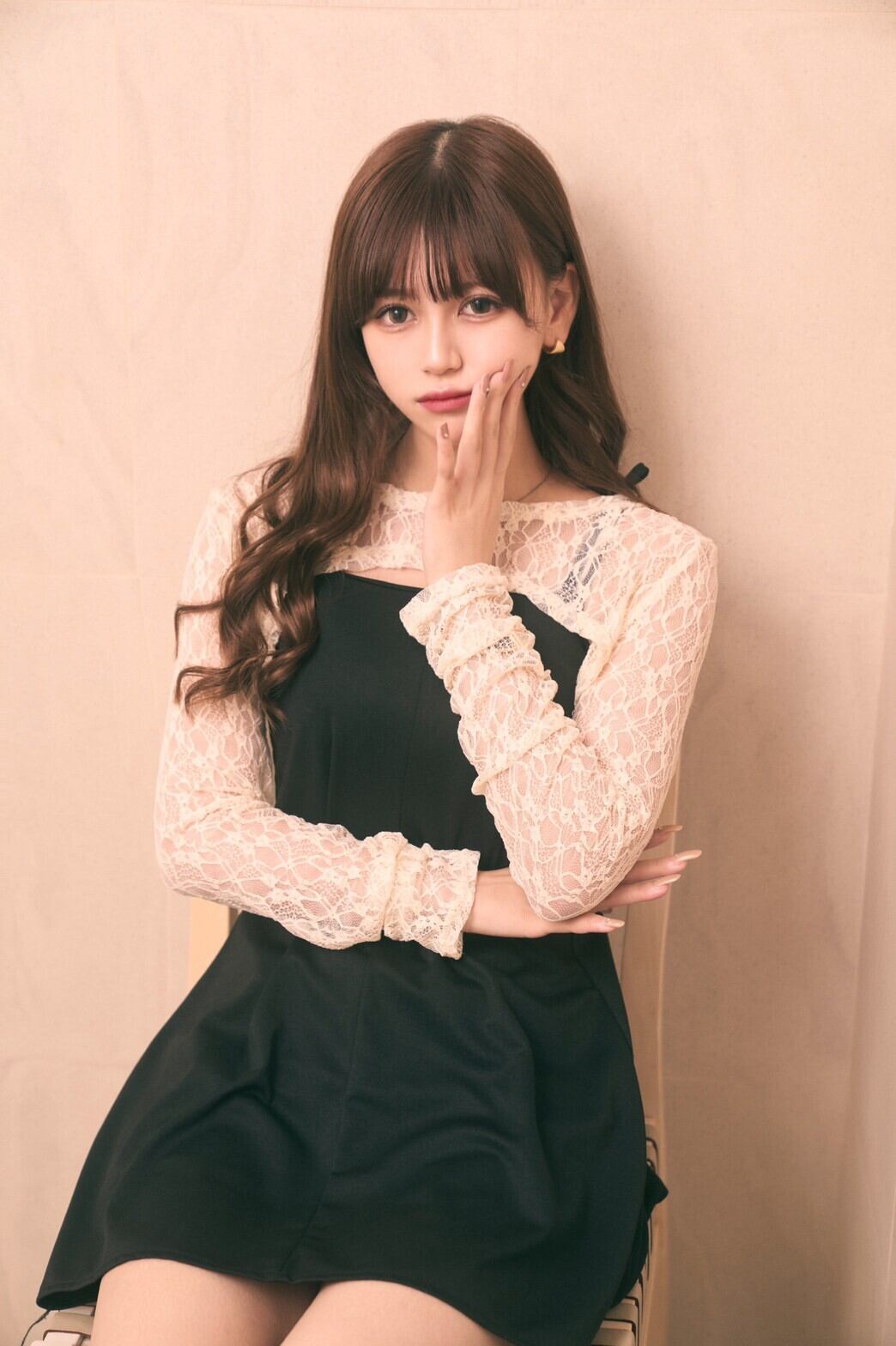 【Renonqle】cropped lace tops