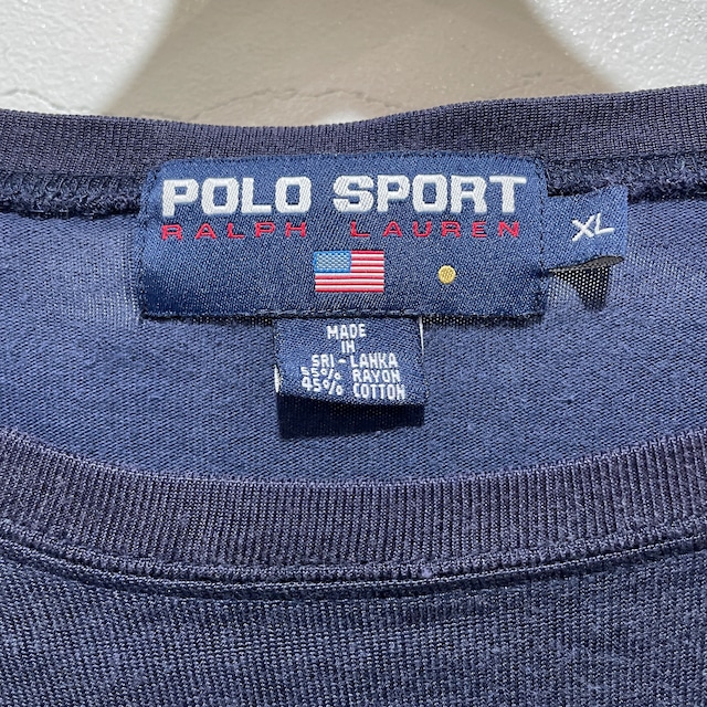 『送料無料』POLO SPORT ビッグロゴフットボールT　90s XL ネイビー　ラルフ