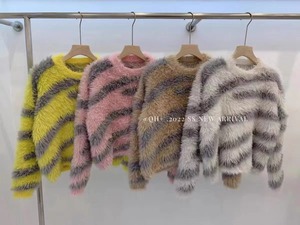 ゼブラ柄シャギーニット AJ222-6258