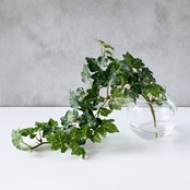 アイビー フェイクグリーン 人工観葉植物 卓上インテリア ガラス花瓶 水やり不要 つる植物 室内 ギフト