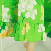 フラダンス 衣装 CC Fashions CCファッション ワンピース ドレス グリーン系 ハイビスカス柄 プルメリア柄 花柄 植物柄 ハワイアンプリント ハワイアン アロハ フラ ダンス レッスン 練習 ハワイアンダンス フリル 華やか かわいい おしゃれ イエロー系 ホワイト系 オレンジ系 ダンス衣装 練習着 レッスンウェア