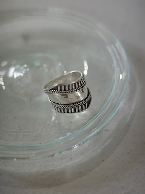 <vintage silver925>oriental design wide ring