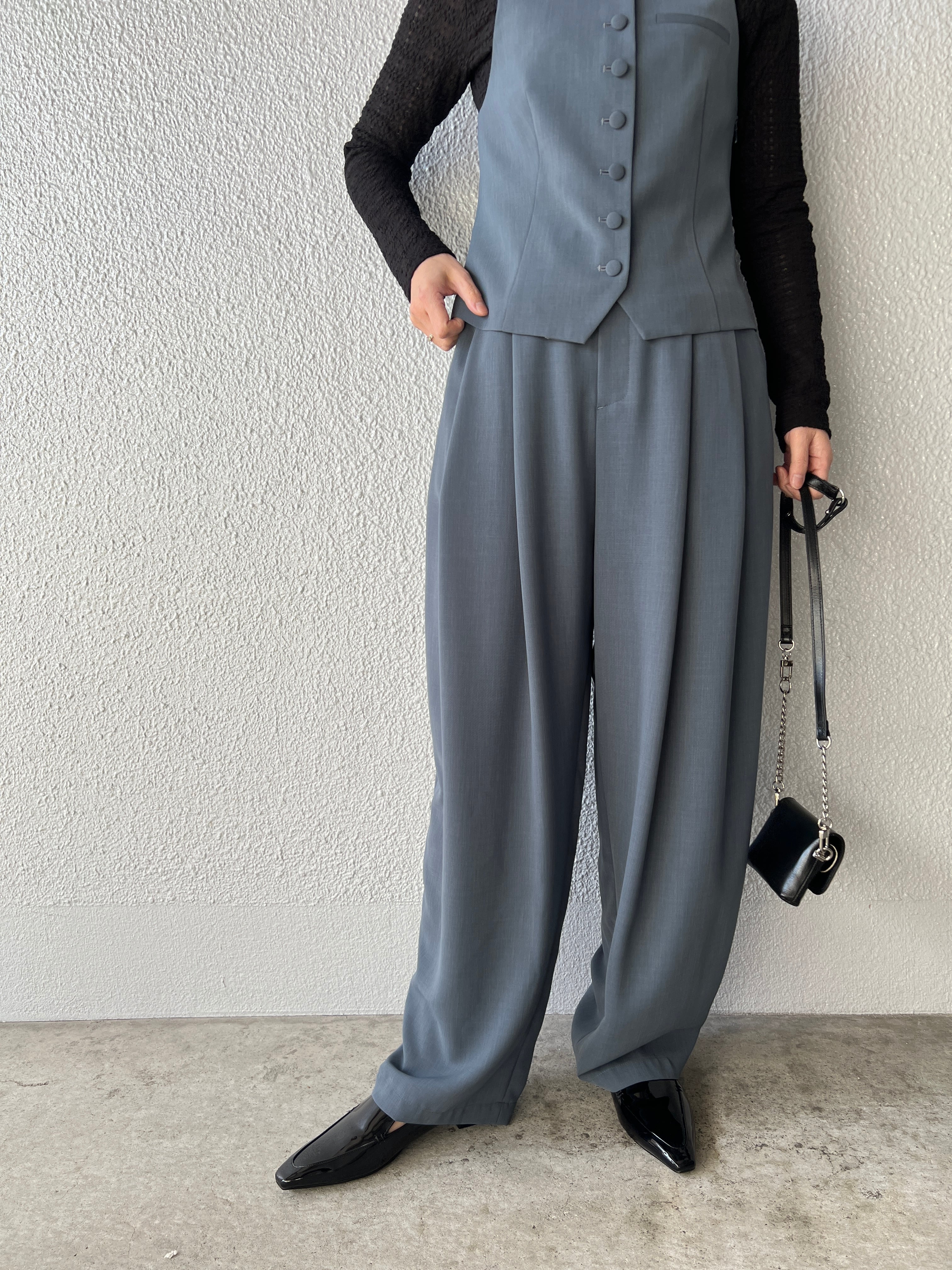 【PASSIONE】3ピース可 タックイージーパンツ 616634