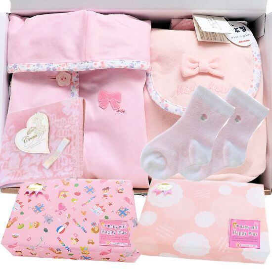 ミキハウス女の子　新品セット ミキハウス女の子出産祝い ガーゼバスポンチョと絵本セット | 出産祝い