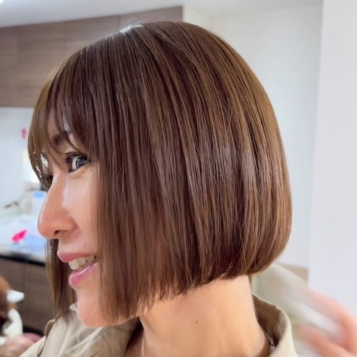 3Dウィッグ 商品名:ミニボブ 百合子ウィッグレミー人毛100%