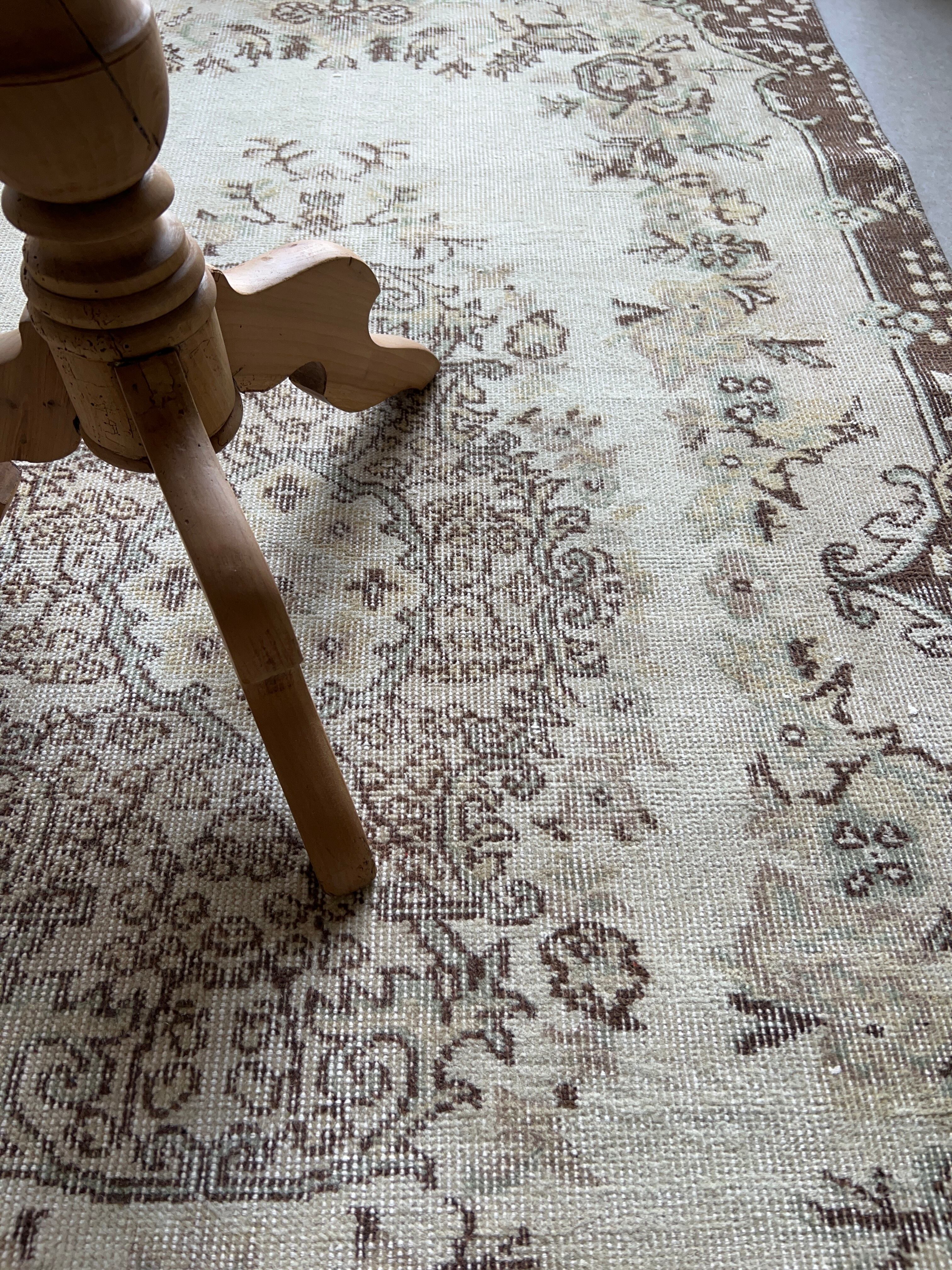Vintage rug〈Brown Medalion〉203×112/ヴィンテージラグ トルコラグ