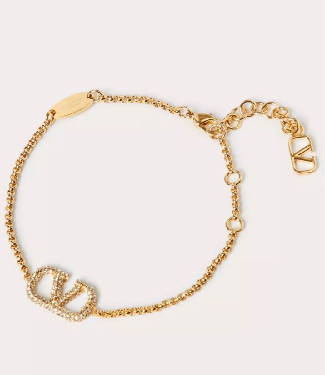 valentino ブレスレット Vロゴ シグネチャー メタル X スワロフスキー