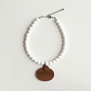 【予約】[ Snugroo ] Pet Necklace Beads｜Chestnut