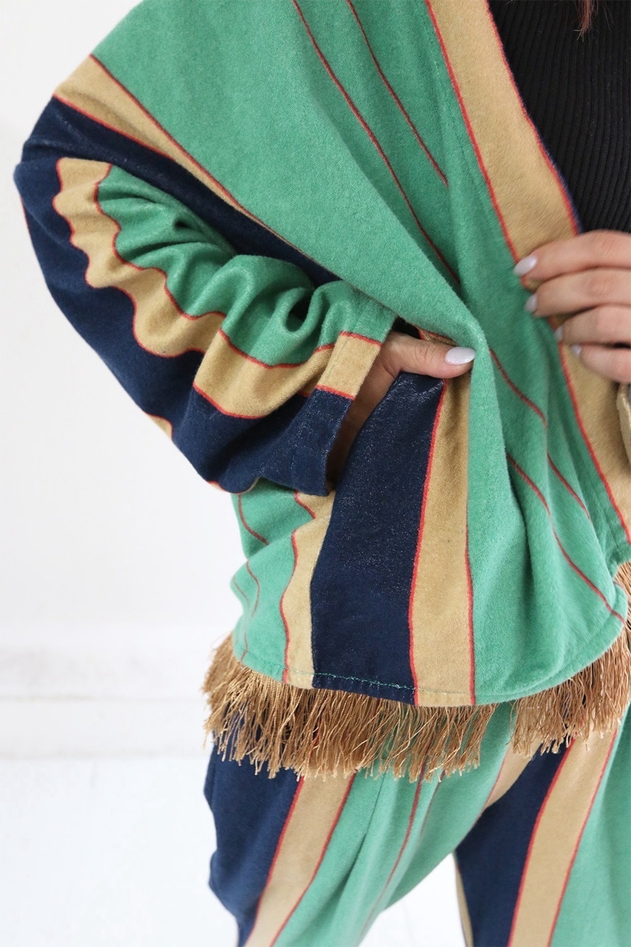 【STEVIE 】PILE STRIPE GOWN