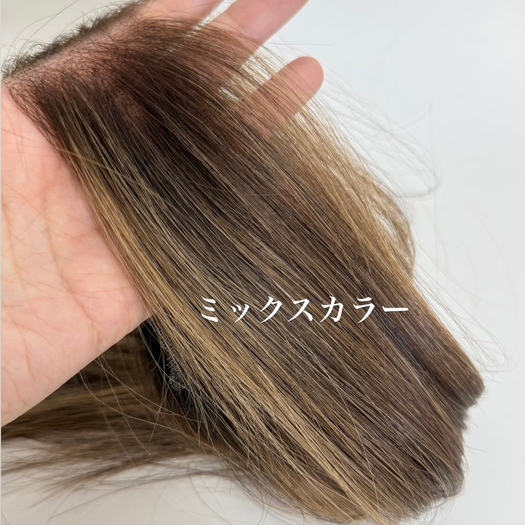 生え際ウィッグ (ワイヤー付き) レースタイプ部分ウィッグ 前髪あり