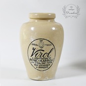 アンティーク VIROL ヴァイロール 陶器ポット【s0274】