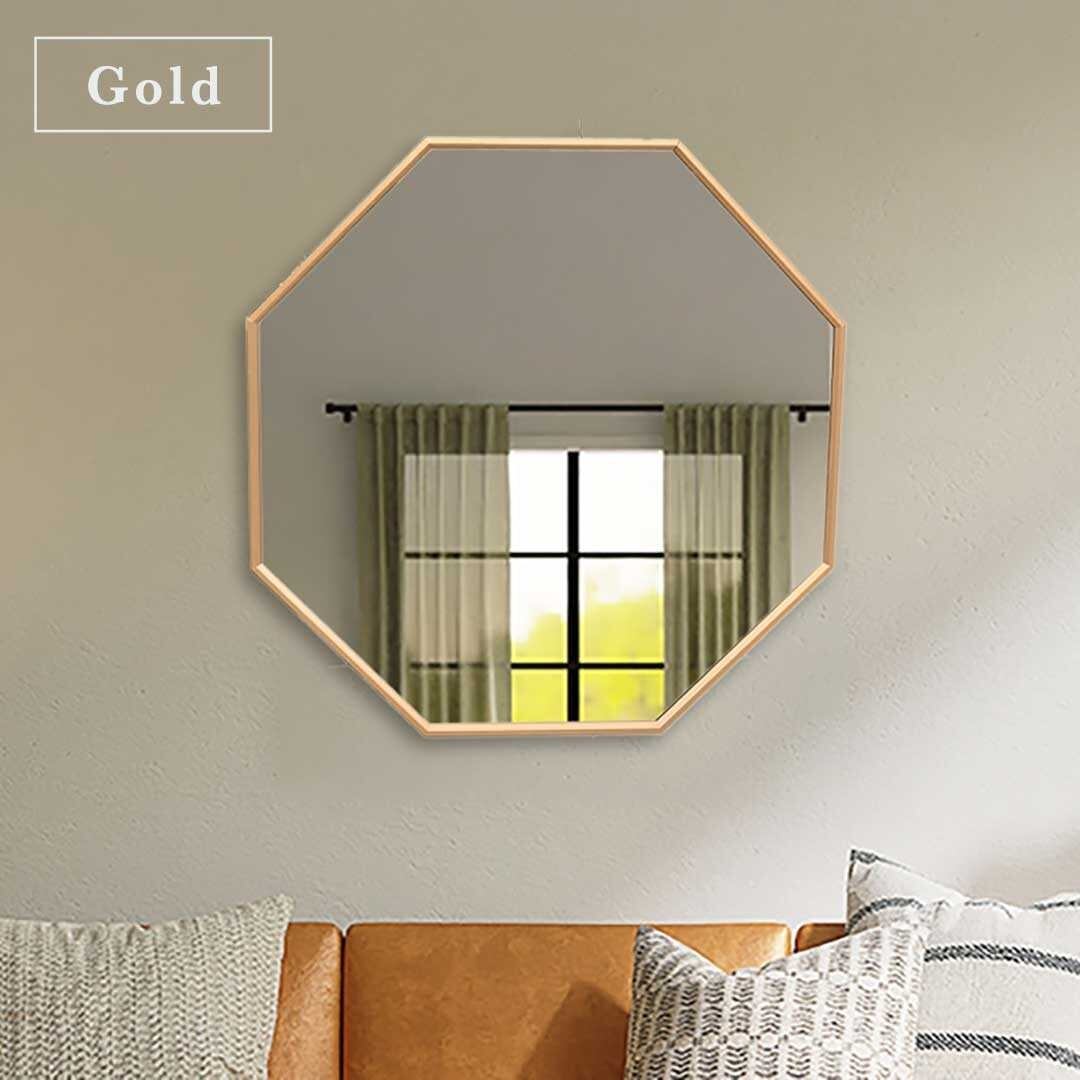 ヴィンテージ イタリア 特大 高級八角鏡 壁掛けミラー 120㌢ 送料込