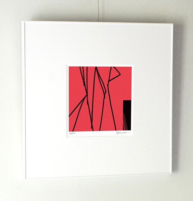 スケッチ／楽しい街角-24（水彩画／額装品／framed item