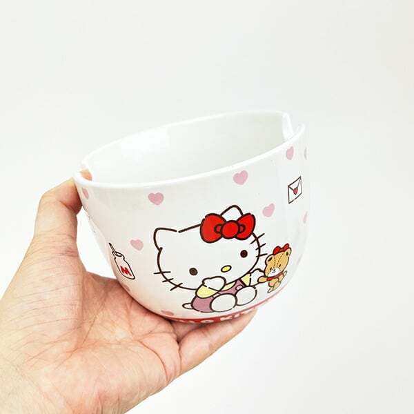 サンリオ ハローキティ 陶器製ボウル箸セット いつもいっしょのお
