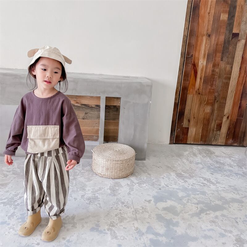 取寄》 センターポケットトップス（全2色） ADBB 韓国子供服 | 子供服