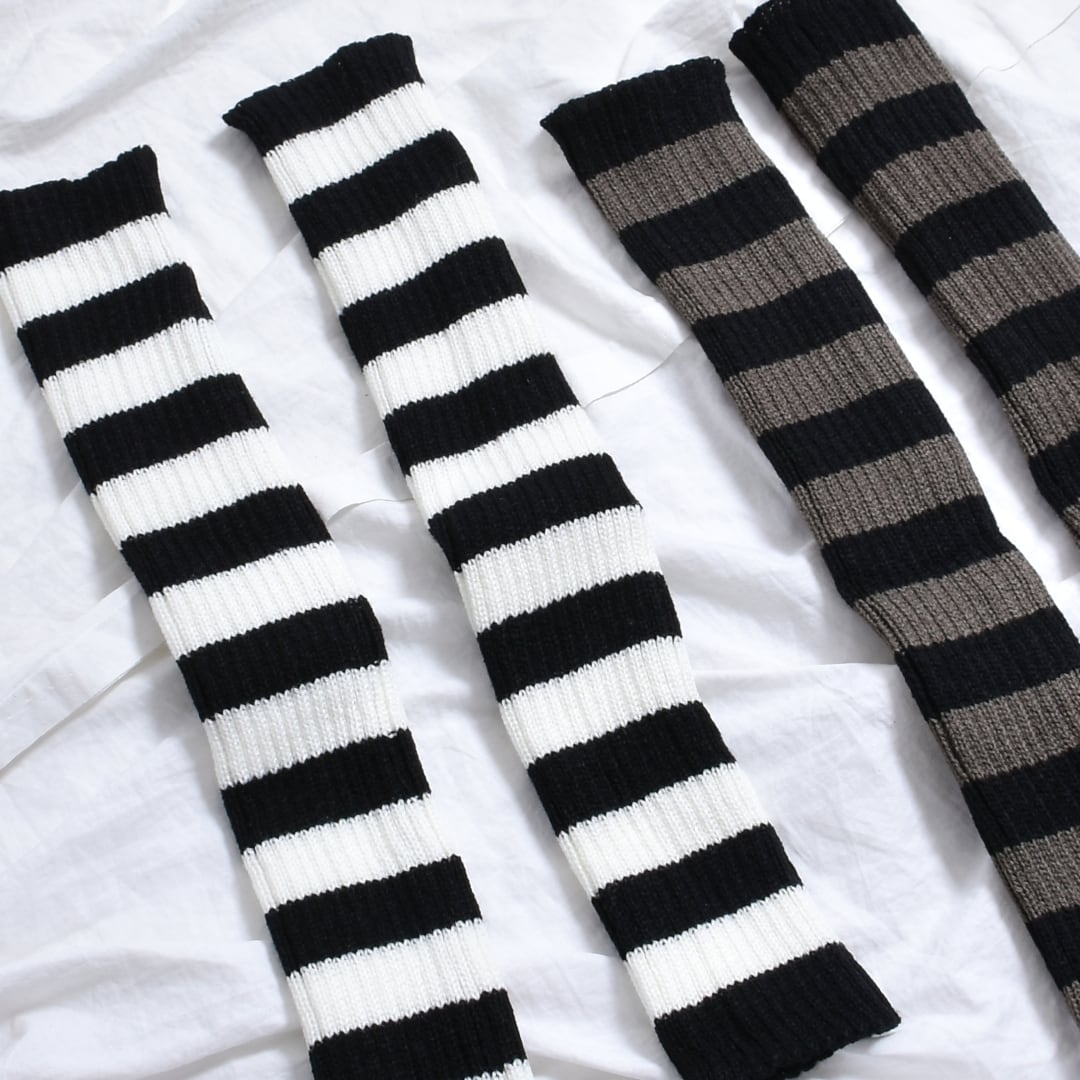 ルーズソックス風☆ボーダーレッグウォーマー | VOLCAN&APHRODITE