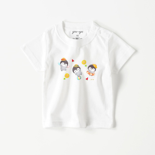 ベビーTシャツ「ペンギンちゃんの夏休み」