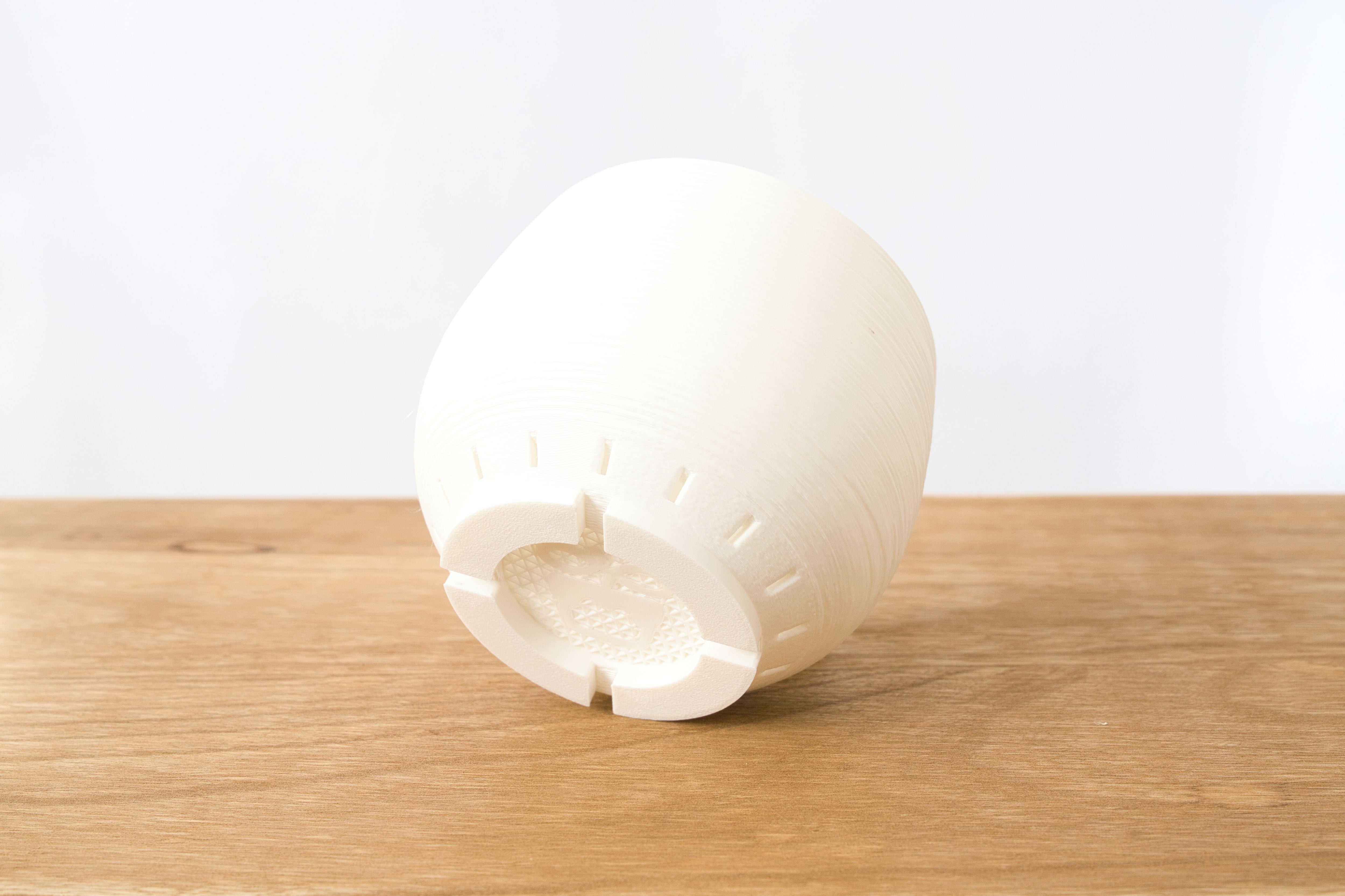 もくめ鉢(3号サイズ)｜ホワイト | みどりのグリーンSHOP