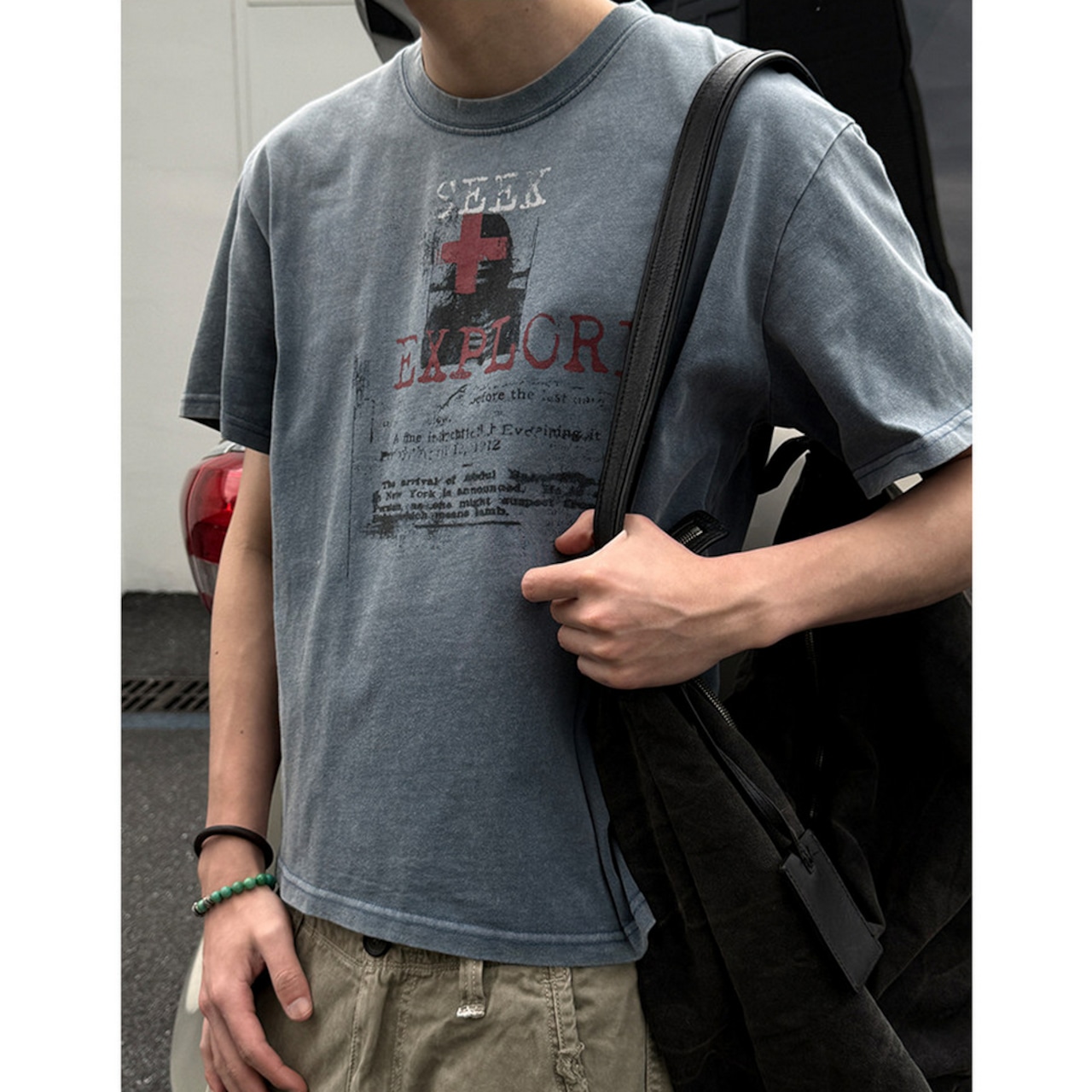 VINTAGE ストリート SEEKプリント Tシャツ T2201