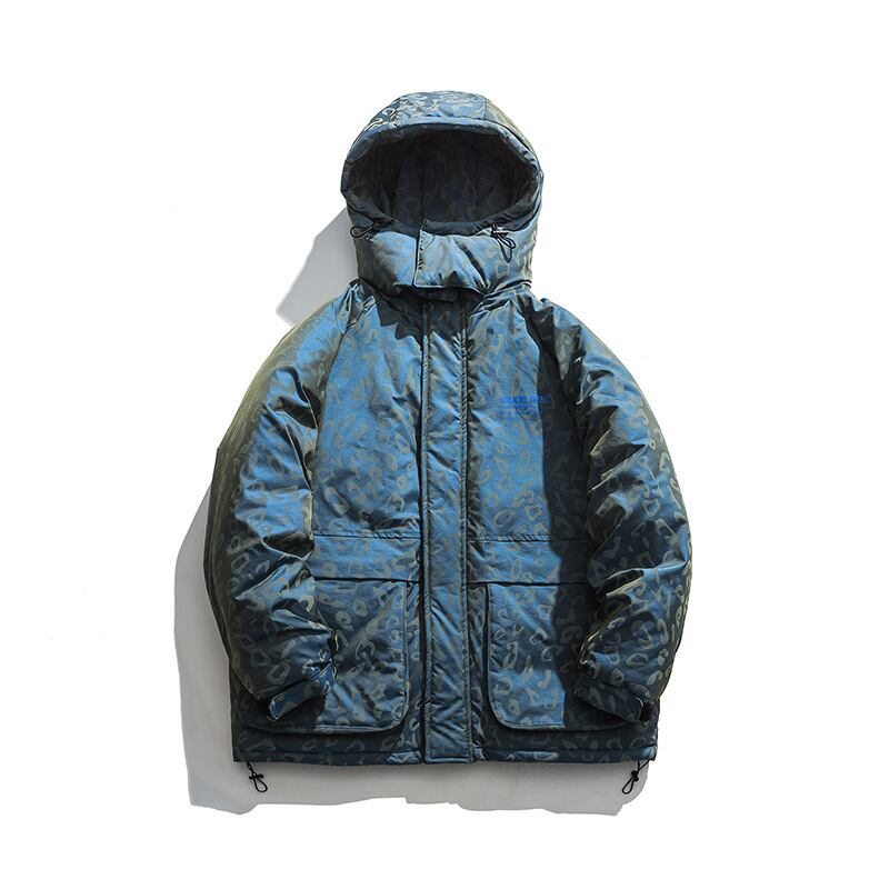【新作】【送料無料】 Yidao、ヴィンテージの冬服、新しいクリエイティブなヒョウ柄のフード付きパッド入りコート、eseグラデーションのフルプリント、ルーズで用途の広いコットンコート-Alibaba ウィンター 冬物 ビンテージ hip6-16111314421835