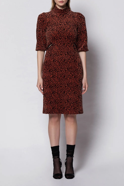 Iris Leopard Dress - Terra