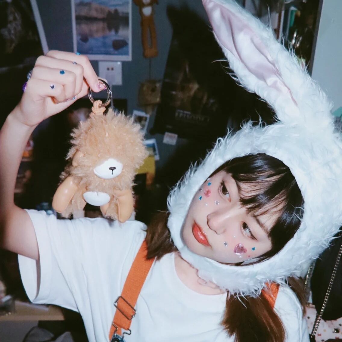 もこもこ バニー に 変身 うさぎ かぶりもの うさみみ 耳 コスプレ ハロウィン 韓国っぽ アニマル 帽子 干支 23 うさぎ年 卯年 Lamitte Deco トレンド 韓国ファッション ショップ Base店
