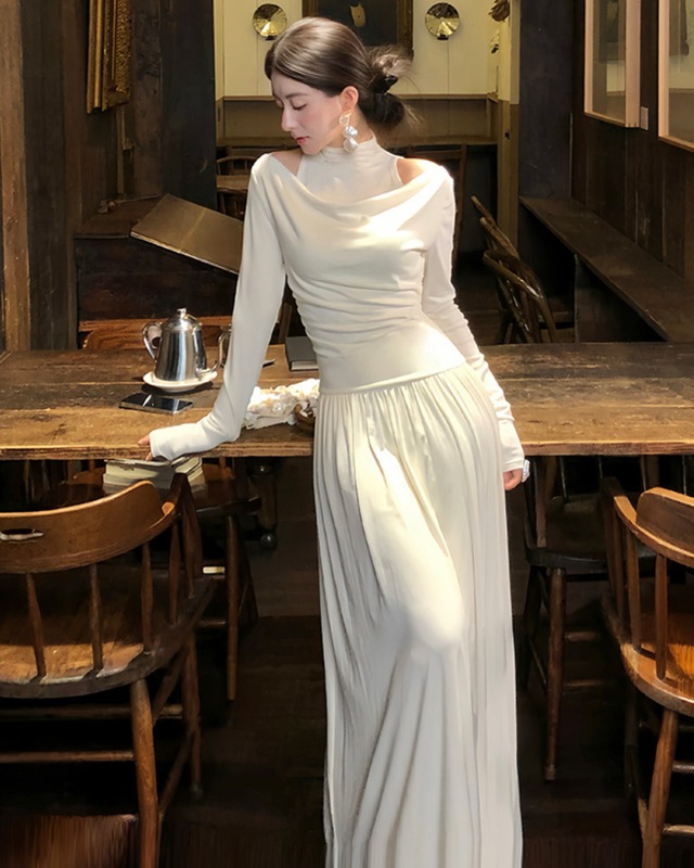 フロントドレープワンピース　A25359