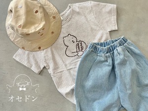 【I-bang】バゲットベア Tシャツ ベージュ 80~130cm