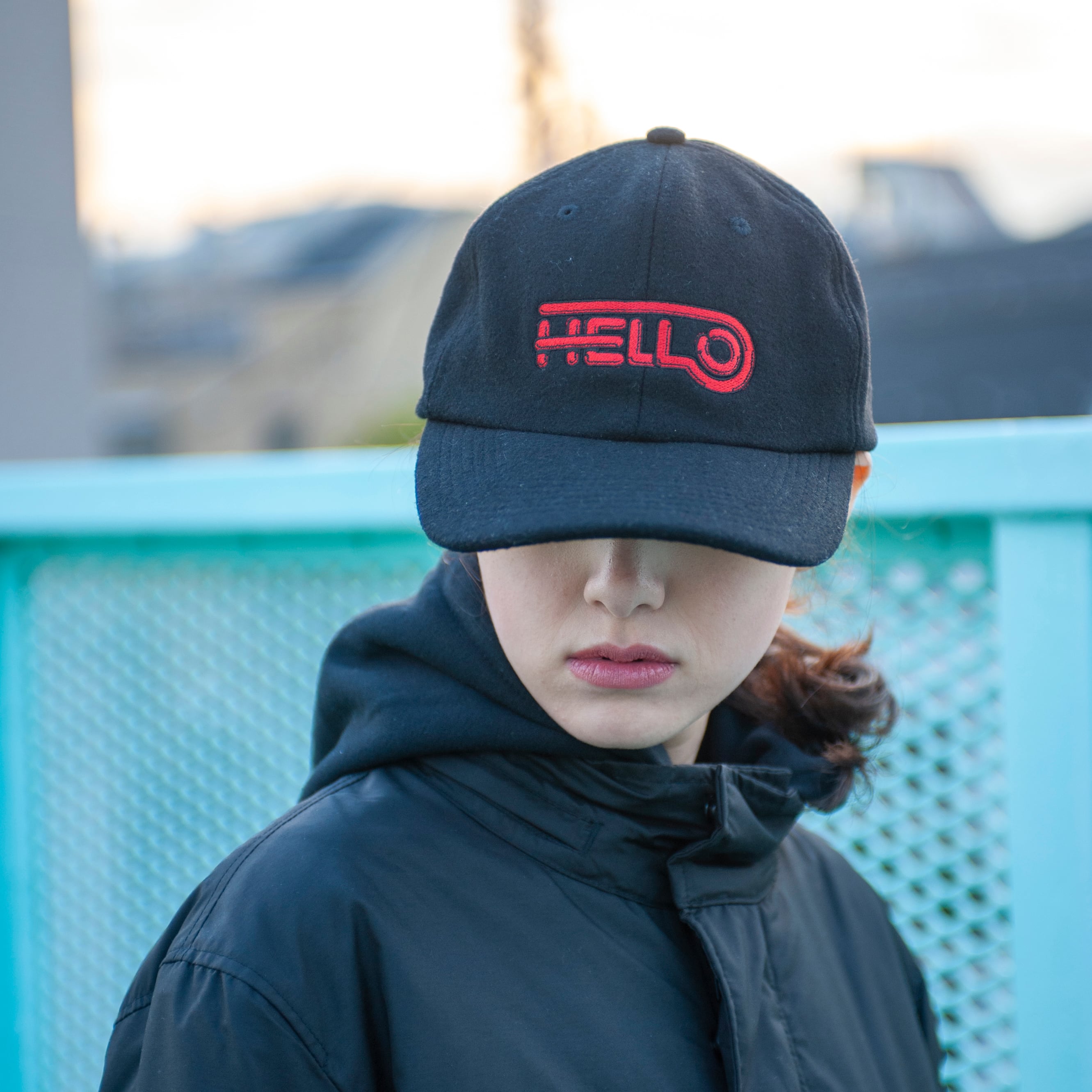 HELLO WOOL BB CAP #BLACK