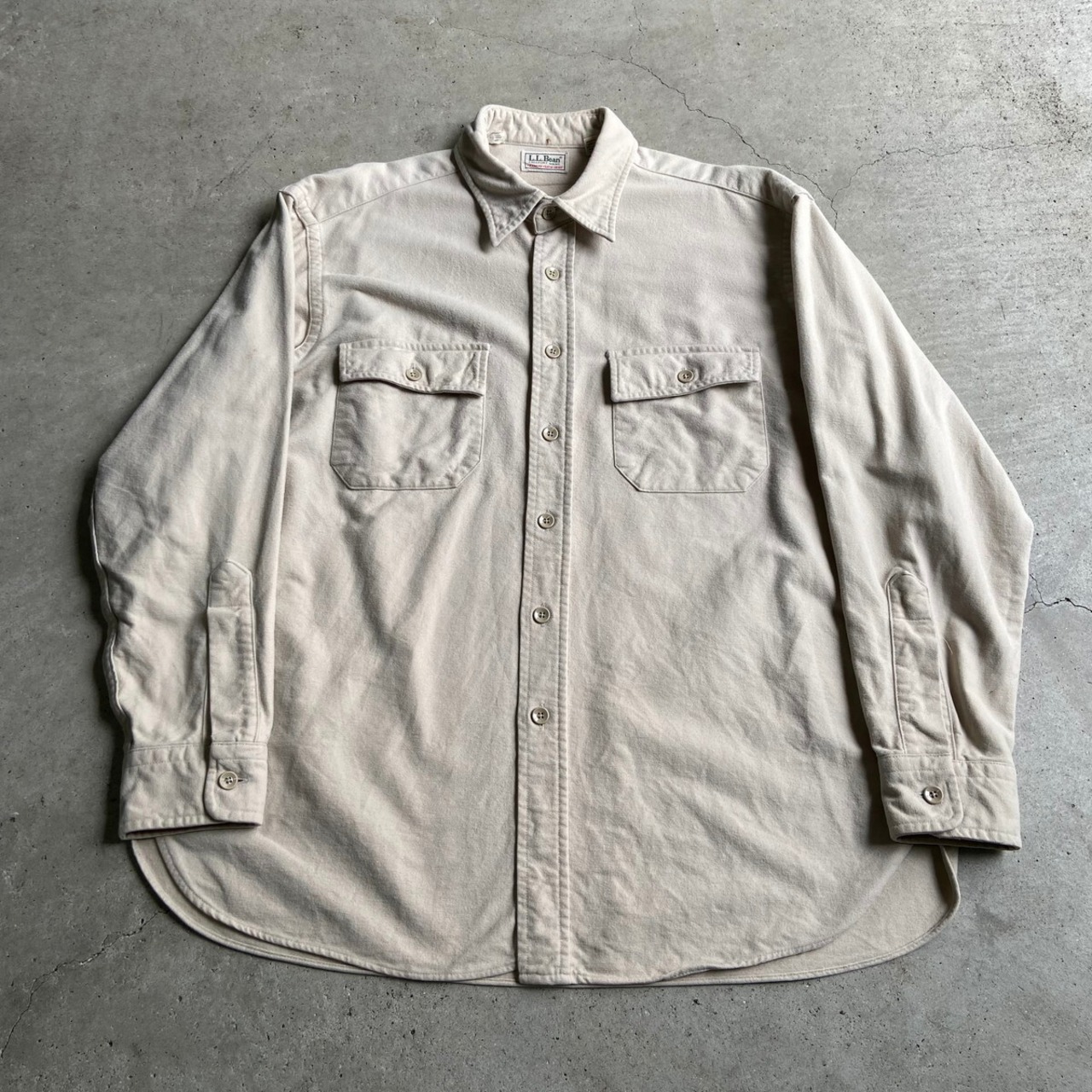 90年代 USA製 L.L.Bean エルエルビーン シャモアクロスシャツ 長袖