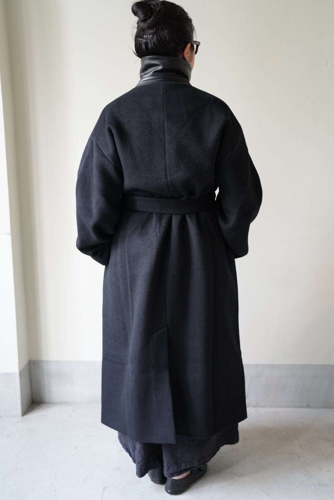Cristaseya OVERSIZED COAT WITH LEATHER PATCH | TOMMY'S KURAMAE