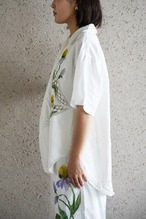 lace open collar shirt pansy echinacea