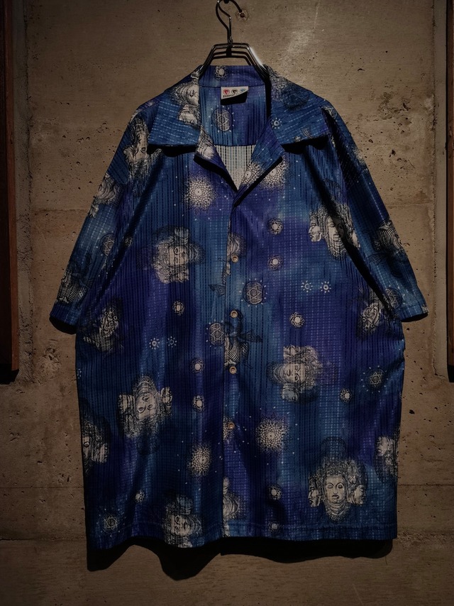 【Caka】Oriental Pattern Vintage Loose S/S Shirt