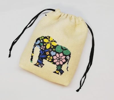 花ゾウ01の巾着袋