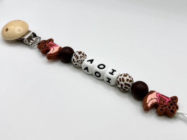 名前入り　ベビークリップ＆キーホルダーセット　New カーボーイ