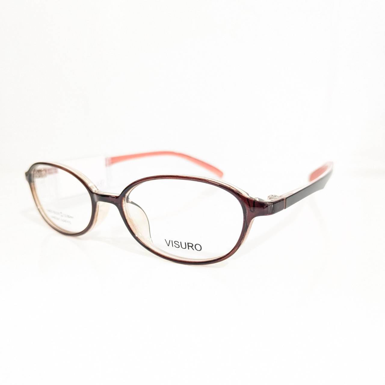 【VISURO】オーバルセルフレーム ブラウン