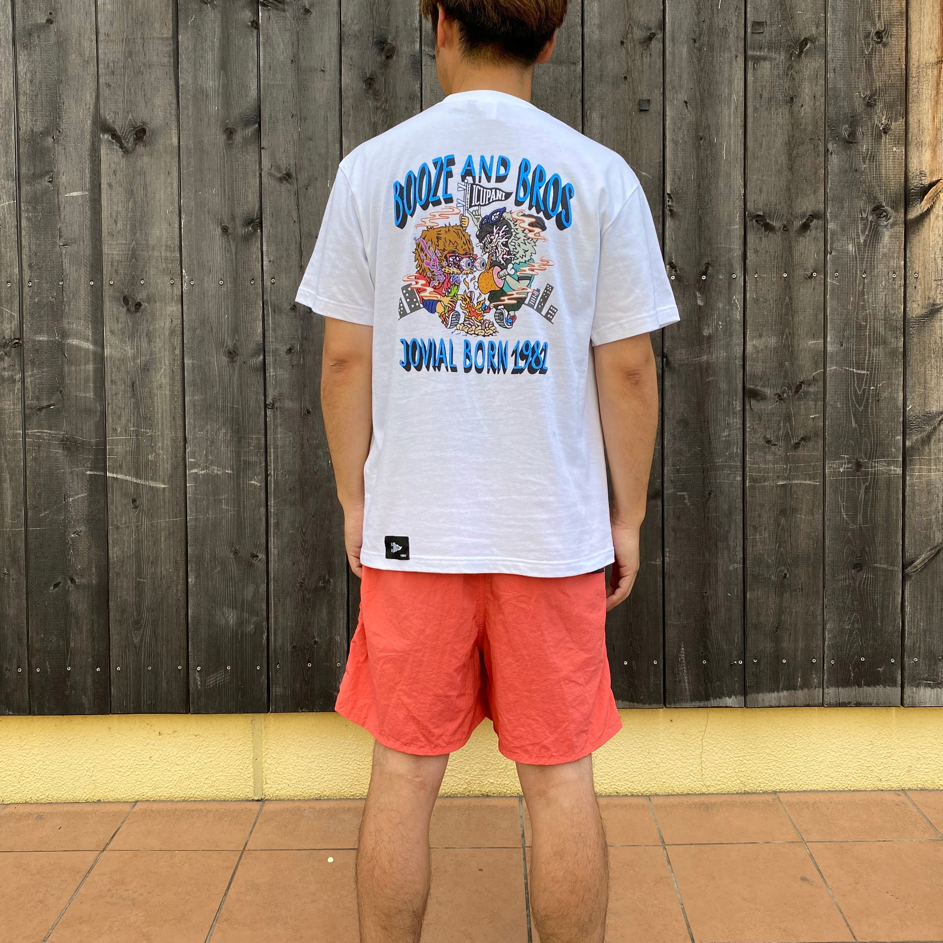 ICUPANI】オリジナルデザイン クレイジードッグTシャツ ホワイト