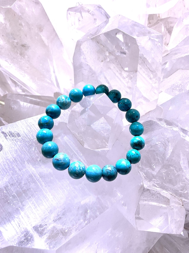 【天然ターコイズ】ブレスレット10ミリ玉