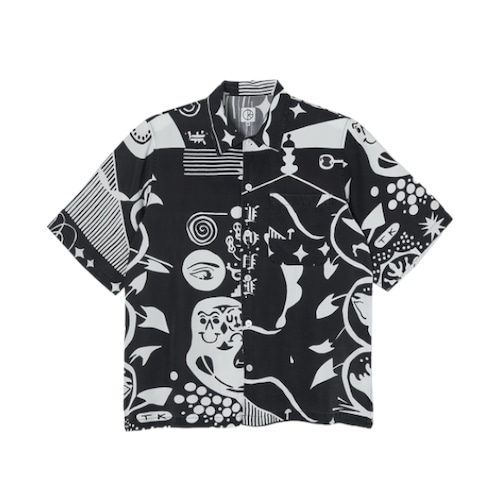 Polar Skate Co.【SPIRAL SHIRT - BLACK / WHITE】