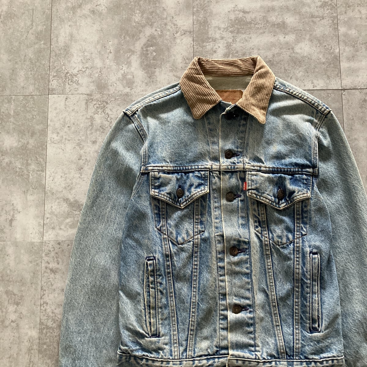 USA製】Levis リーバイス コーデュロイ襟 デニムジャケット USA製】Levis リーバイス コーデュロイ襟 デニムジャケット