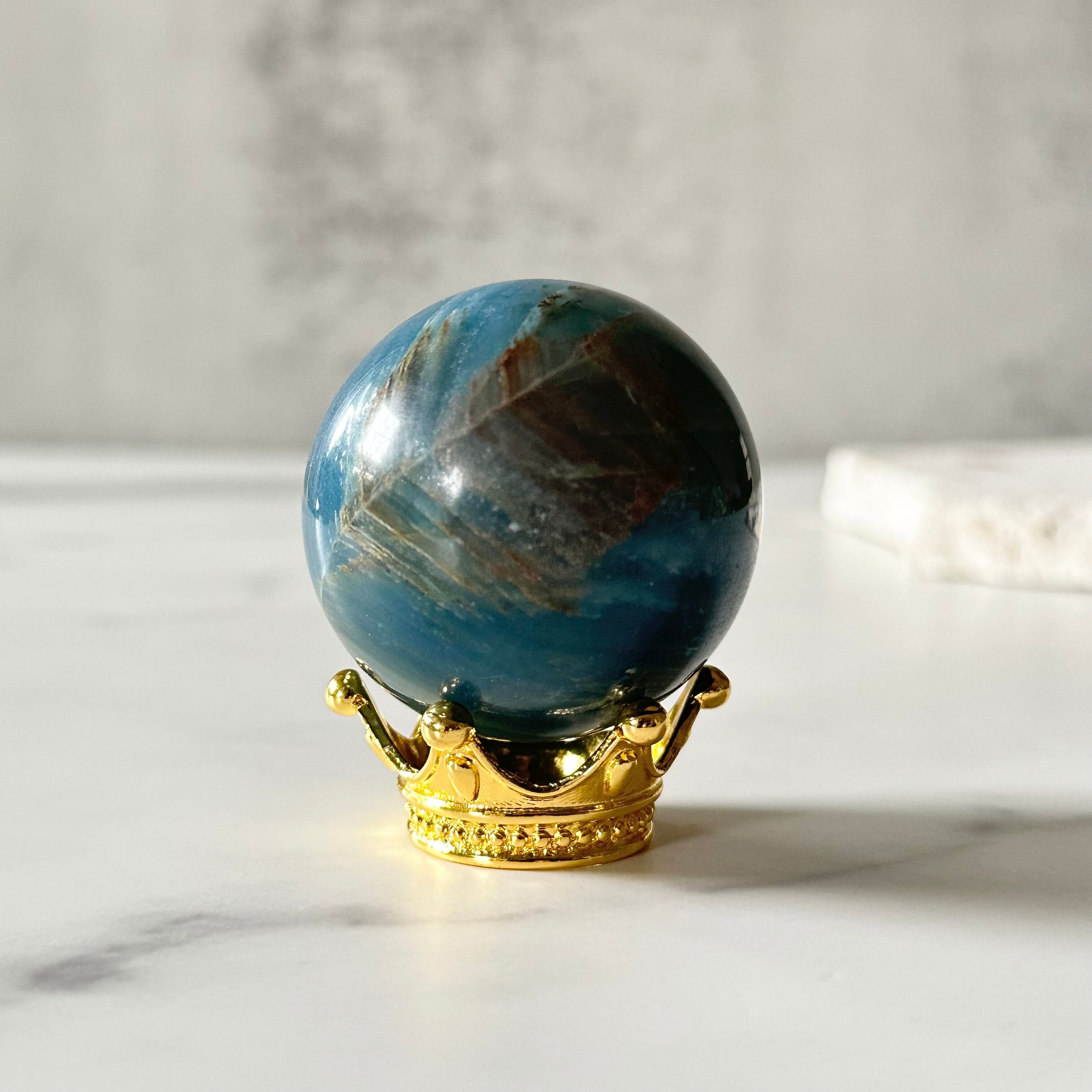 ブルーオニキススフィア Φ42mm | Mt.Sophia 天然石屋さん／マウント